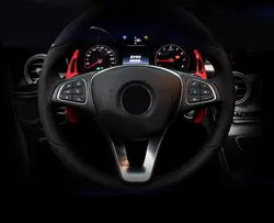 Руль DSG весло Shifter расширение украшения Алюминий сплав 2 шт. для Mercedes-Benz-класс 2013 2014 2015