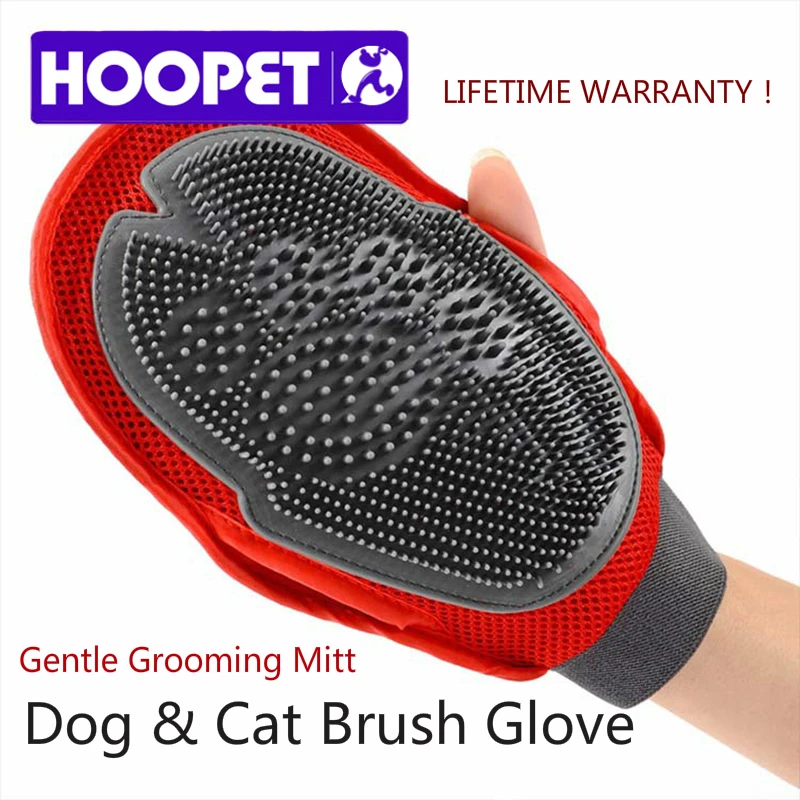 HOOPET кошка собака меха Уход за лошадьми жениха перчатки mitt Кисточки гребень массаж Для ванной Фирменная Новинка большой собаки стирка инструмент Bubble Maker - изображение