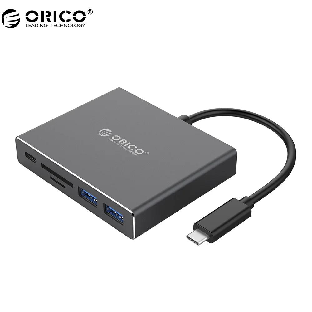 

ORICO Aluminum Type-C HUB To TF SD Card Reader With 2 USB3.0 Ports Support PD Charging Multi-function HUB 5 Ports USB HUB