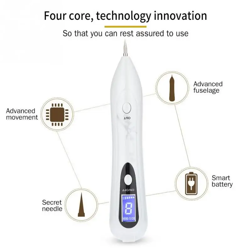 3 цвета ЖК-экран ручка для удаления пятен USB веснушки Пятна моль удаления татуировки лица Очиститель пор прибор для удаления бородавок ремонт кожи красота машина