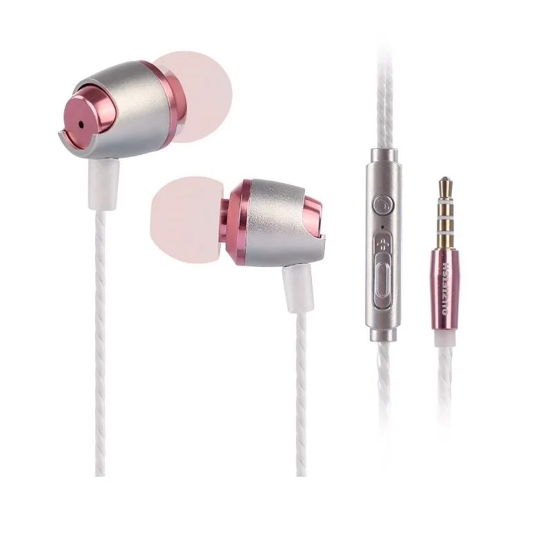 RBAYSALE Wired Super Subwoofer Headphone Portable With Microphone Earphone Metal Surface Stereo
