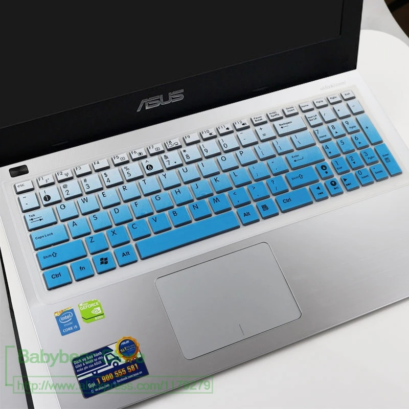 15 дюймовый ноутбук Клавиатура Защитная крышка для Asus 15," A52X B53S K53T K55D K73T N53D N53S N53T P53S X53B X53S X54H X55VD - Цвет: fadeblue