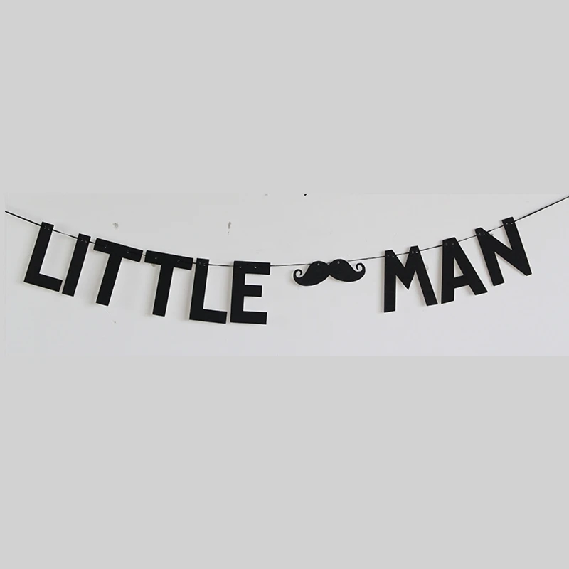 Вечерние wakaka Little Man и С Днем Рождения фетр баннер для украшения вечеринки
