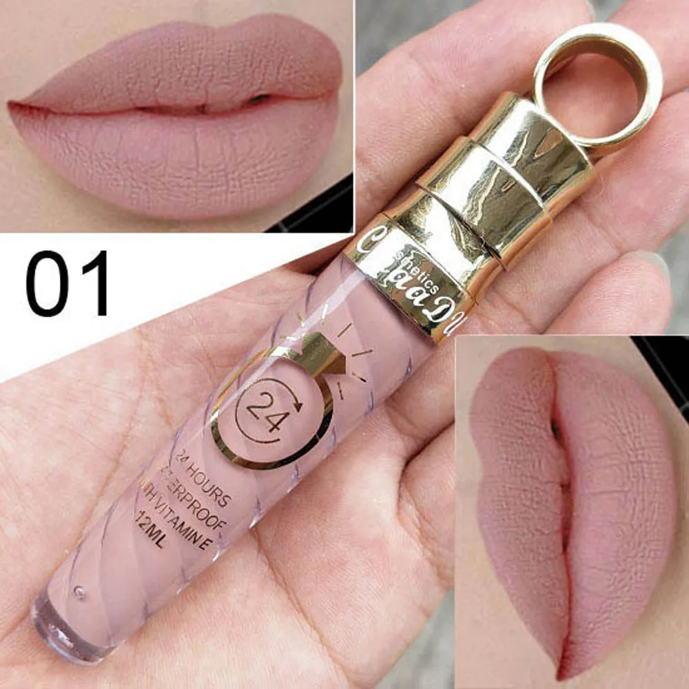 

20 colors 12ml Sexy Matte Long Lasting kissproof Waterproof Not stick Liquid Lipstick Velvet Matte Lipgloss Lip Makeup cosmetic
