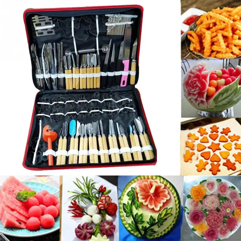 80Pcs/set multifunction watermelon fruit Carving Tools Kit Portable
