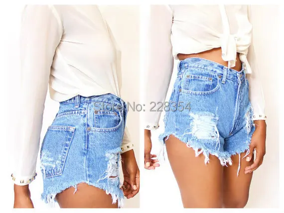 Popular High Waisted Distressed Shorts-Buy Cheap High Waisted ...