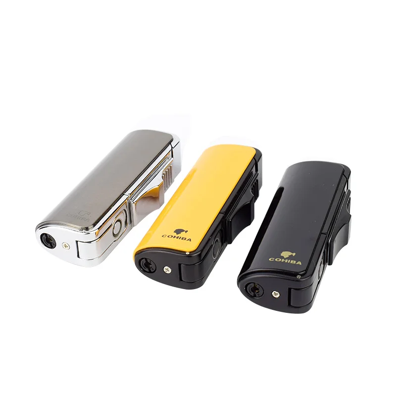 COHIBA зажигалка для сигарет сигар ветрозащитная 3 струйное пламя Бутан газовая с