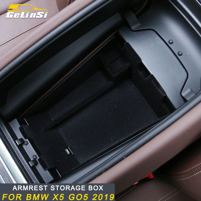 

Gelinsi For BMW X5 2019 G05 Car Styling Armrest Storage Organizing Box Case Interior Accessories