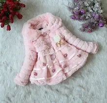 2016 New Girl’s Fashion Faux Fur jackets Girls Outerwear Children’s Coat winter Autumn Baby Coats