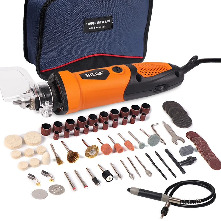 

HILDA 220V 450W Mini Electric Drill Dremel Rotary Tool Grinding Power Tool 6 Position Variable Speed Dremel Accessories