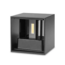 YRANK 9 Вт 12 Вт COB Современный короткий куб Регулируемый поверхностный монтаж светодиодный настенный светильник наружный водонепроницаемый настенный светильник садовый светильник