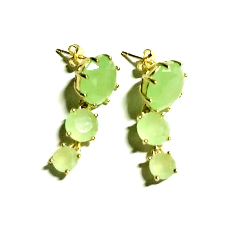 CSxjd высококачественное роскошное ожерелье зеленое ожерелье со стеклянными кристаллами Длинное Ожерелье Цепочка на свитер элегантное женское ожерелье ювелирное изделие - Окраска металла: earring D
