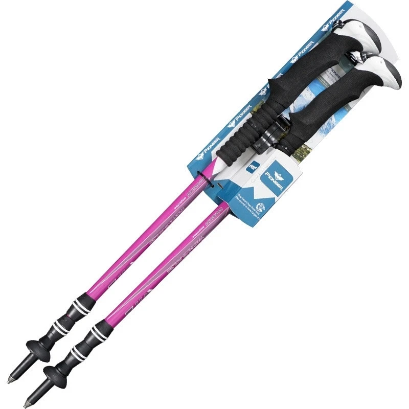 Новейшие технологии быстрой фиксации углеродного волокна палки для ходьбы, трекинга палки для пешего туризма, альпеншток с EVA ручка - Цвет: purple
