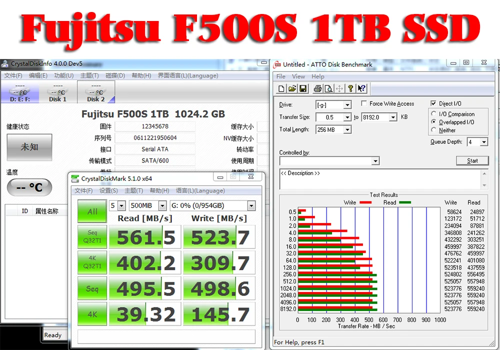 FUJITSU 2," ssd 1 ТБ 1024G ssd sata iii 3D NAND Flash SMI/Phison/Realtek TLC ssd жесткий диск 1 ТБ твердотельные накопители для ПК ноутбука