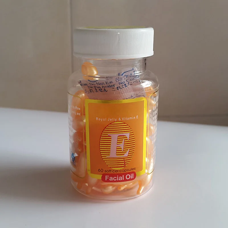

NEW vitamin E acidity with snail anti wrinkle & eye bag moisturizing latest essence aloe vera capsules 60 pcs Random Color