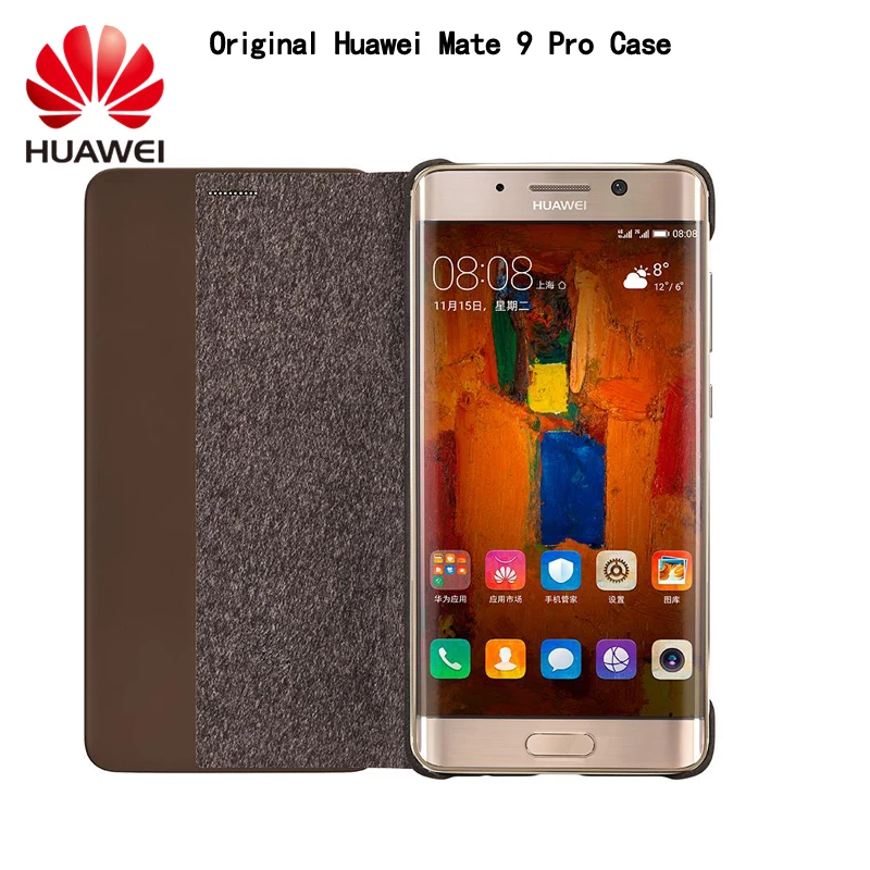 

100% Original HUAWEI Mate 9 Pro Case Smart Window Flip Leather Case Cover For Huawei Mate 9 Pro 5.5"inch