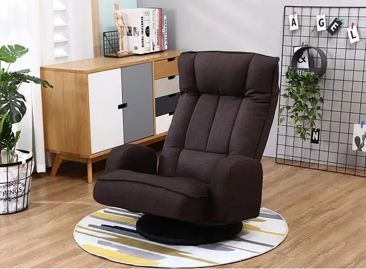 US $148.72 Adjustable Swivel Lazy Sofa Floor Armchair Large Video Gaming Chair 360 Degree Swivel Folding 6Position Floor Chair Armrest