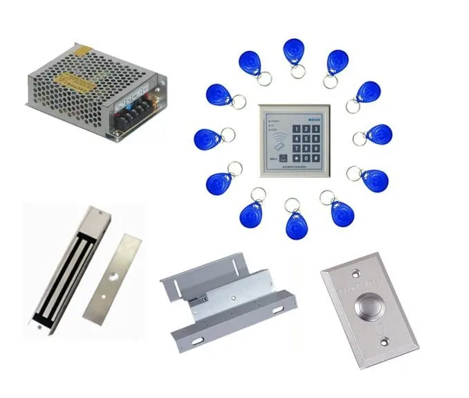 

Free ship by DHL ,access control kit ,one IC keypad access control+power+magnetic lock+ZL bracket+button +10em key fob,sn:IC-004