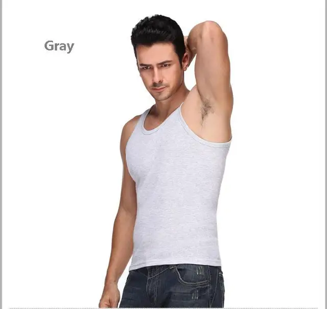 Men A Shirt Cotton Ribbed Tank Top Wife Beater Athletic Undershirt