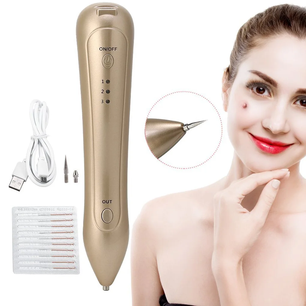 

8 Strength Level USB Rechargeable Mole Removal Pen LCD Skin Tag Removal Tool Kit for Body Facial Freckle Nevus Removal