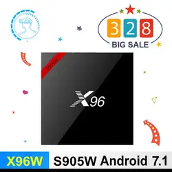 Бесплатная доставка X96W ТВ коробка S905W Android 7,1 ТВ коробка X96W Amlogic четырехъядерный 2G16G 2,4 ГГц WiFi Bluetooth HD 4 к приставка PK T9