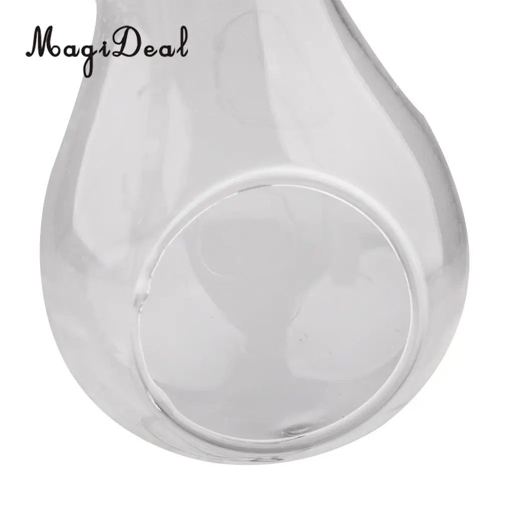 MagiDeal Handmade Bulb Glass Flower Hydroponic Vase Bottle Terrarium Container&Iron Stand for Bedroom Living Room Office Decor