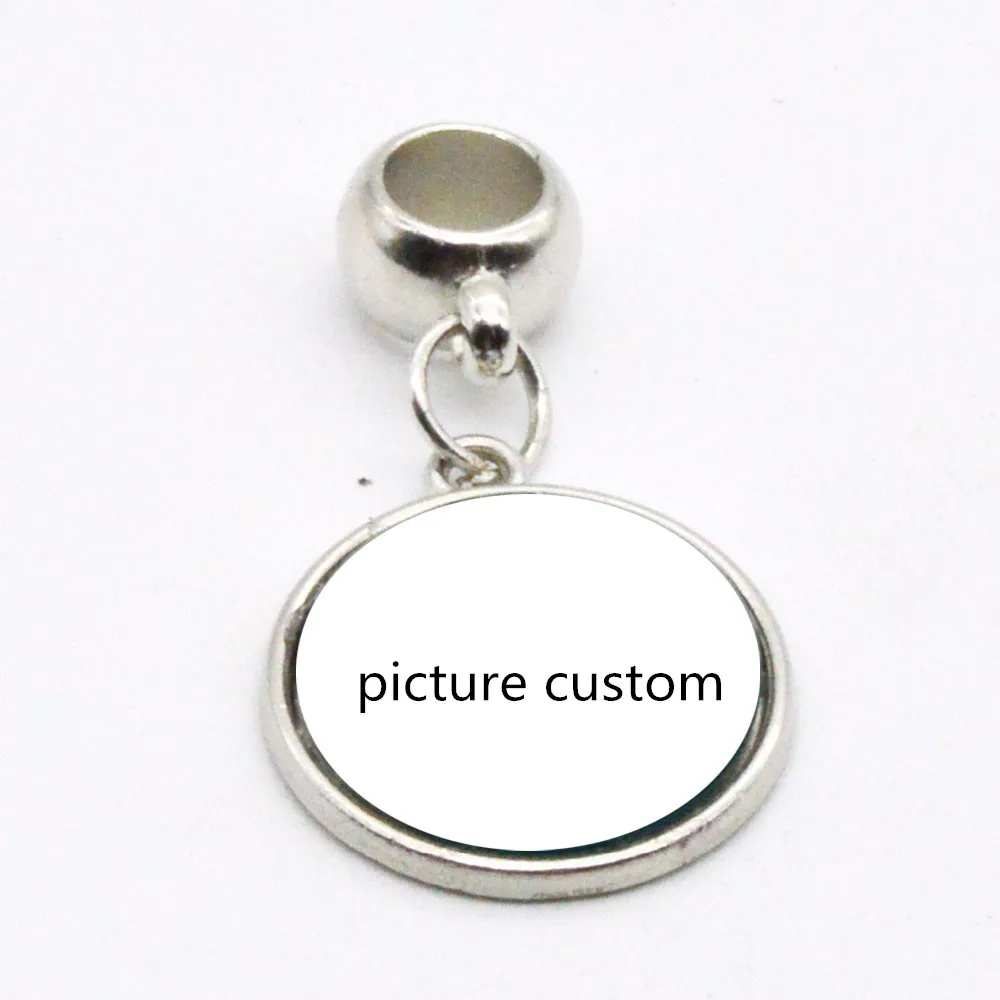 

20PCS/LOT New Fashion Custom Picture Charm Pendant Bracelet Glass Cabochon Jewelry For Women Men (Order a Message )