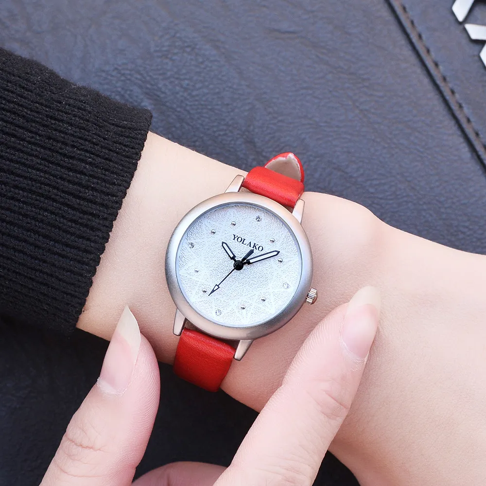 

Hot Sale Women Fashion Color Strap Digital Dial Leather Band Quartz Analog Wrist Watches Relogio Feminino Dropshipping HK&50