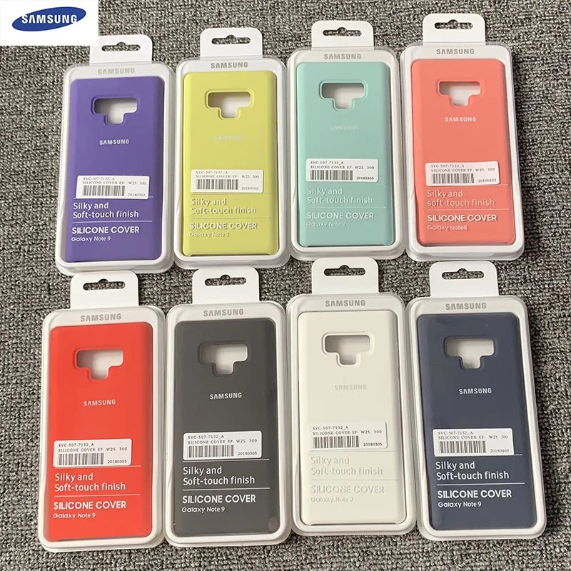 

Original Samsung Galaxy Note 9 Liquid Silicone Case Silky Soft-Touch Shell Cover For Galaxy Note9 With Box