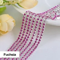 3yards/piece 17colors glass crystal Rhinestones chain, Gold bottom sew on Cup Chains For diy Sewing Clothes Accessories