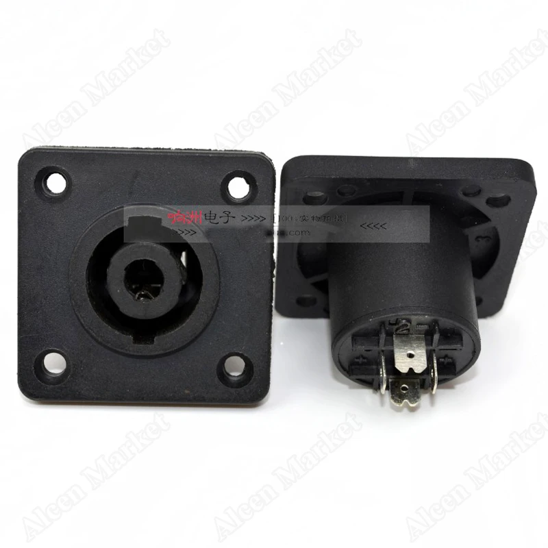 10pcs/lot 4Pin Professional XLR Speaker Socket Large Sqaure Audio