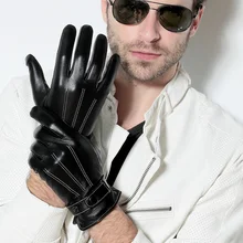 Модные мужские итальянские кожаные высококачественные мужские перчатки из натуральной кожи