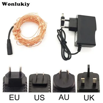 

10M/20M/30M/50M LED Silver Copper Wire String Lights DC12V LED Fairy Holiday Lights with Power Adapter For Christmas Party Decor