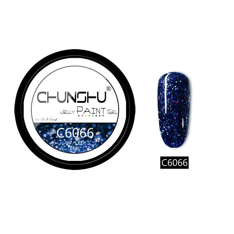 C6066 CHUNSHU 5 мл Блестки для рисования Гель УФ-гель для ногтей замочить от Желе Цвет Гель-лак для ногтей Полупостоянный лак для ногтей - Цвет: C6066