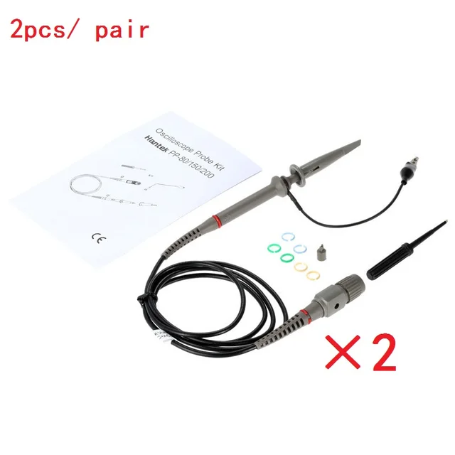 Best Price 2pcs/pair Hantek PP-200 Digital Oscilloscope Probe 200Mhz Bandwidth for Automotive USB PC Osciloscopio Portatil Diagnostic-tool