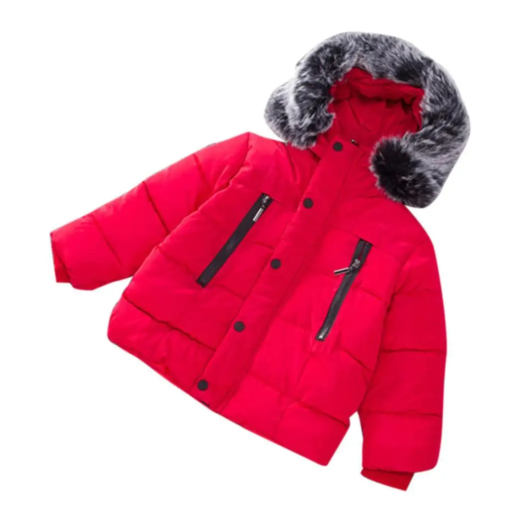 

New Kids Children Winter Thicken Warm Hooded Long Cute Sleeve Coat Girls and Boys Outwear Everyday, Holiday