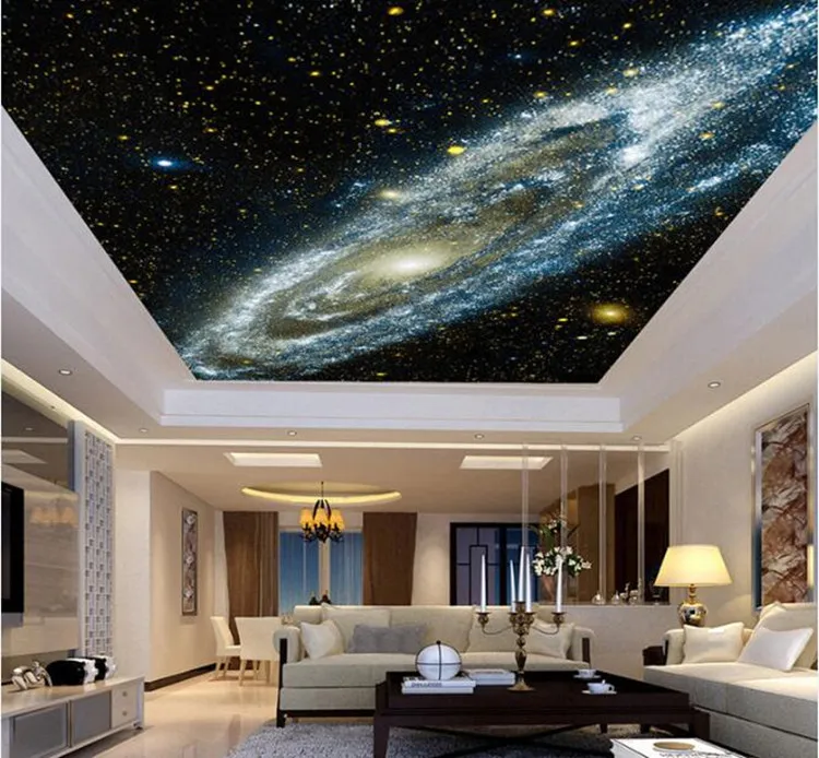 

Custom Any Size 3D Wall Mural Wallpaper Galaxy Starry Nebula Ceiling Murals Living Room Sofa Bedroom Backdrop Wallpaper Painting