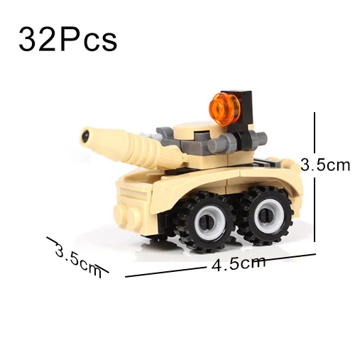 Творческий автомобиль грузовик Танк серии развивающие строительные блоки игрушки для мальчиков 6 лет DIY Gif маленькие Кирпичи совместимы - Цвет: VDM84017