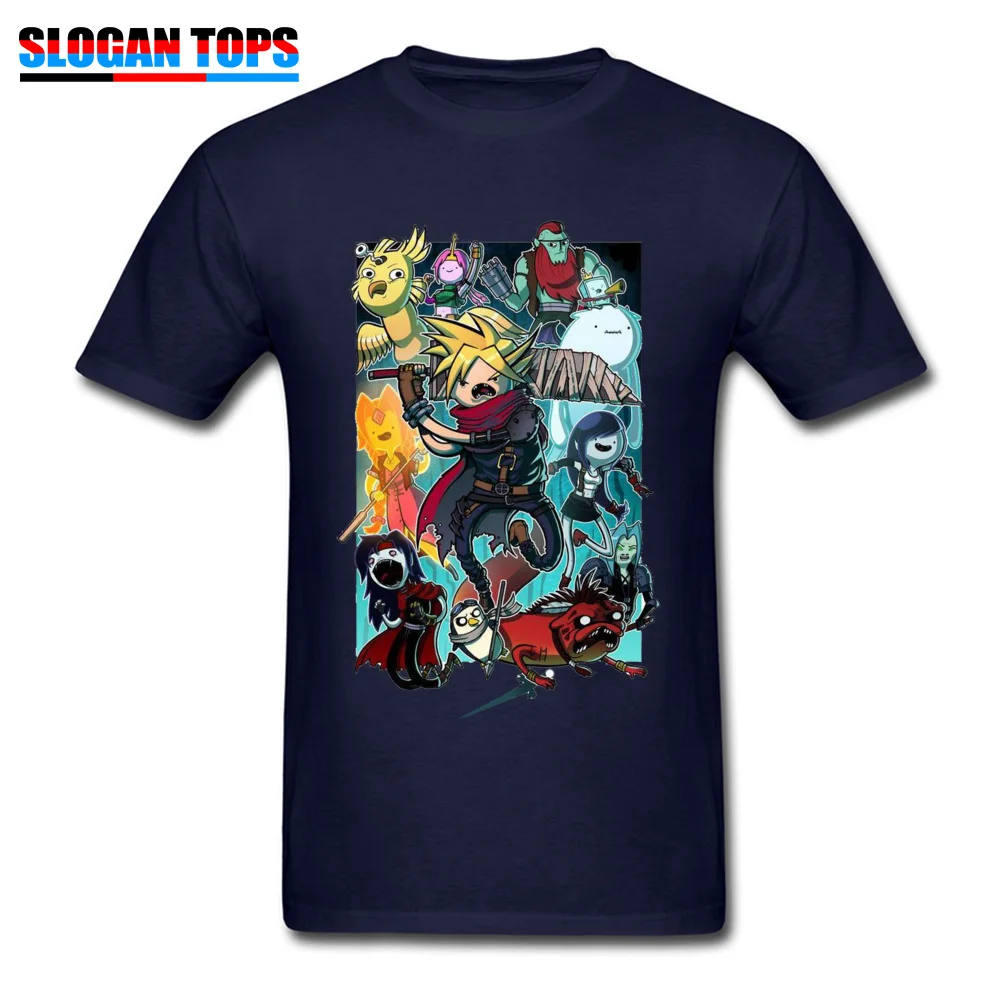  Men T-Shirt Fantasy-Time-VII Printed On Tops & Tees Cotton Round Neck Short Sleeve Gift Tees Fall Drop Shipping Fantasy-Time-VII navy