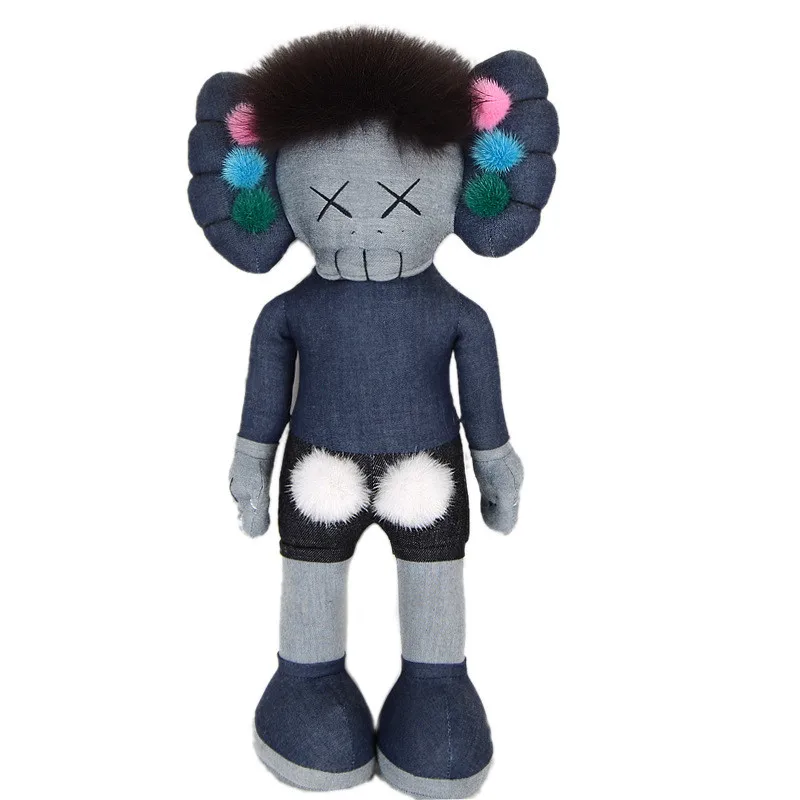 

50CM Sesame Street Anatomy Fox Fur Cowboy Soft Toy OriginalFake Street Art Accessories Collection Morden Birthday Gift M209