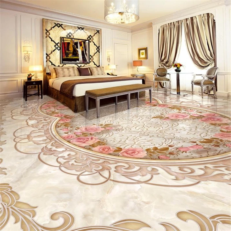 beibehang beibehang 3d floor tiles customized art wallpaper Parquet Shading 3d floor painting kitchen vinyl wallpaper