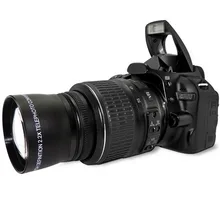 Lente telephoto profissional 2.0x 58mm, para canon 5d/6d/60d/350d/400d/450d/lente da lente 500d/1000d/550d/600d/1100d 18-55mm