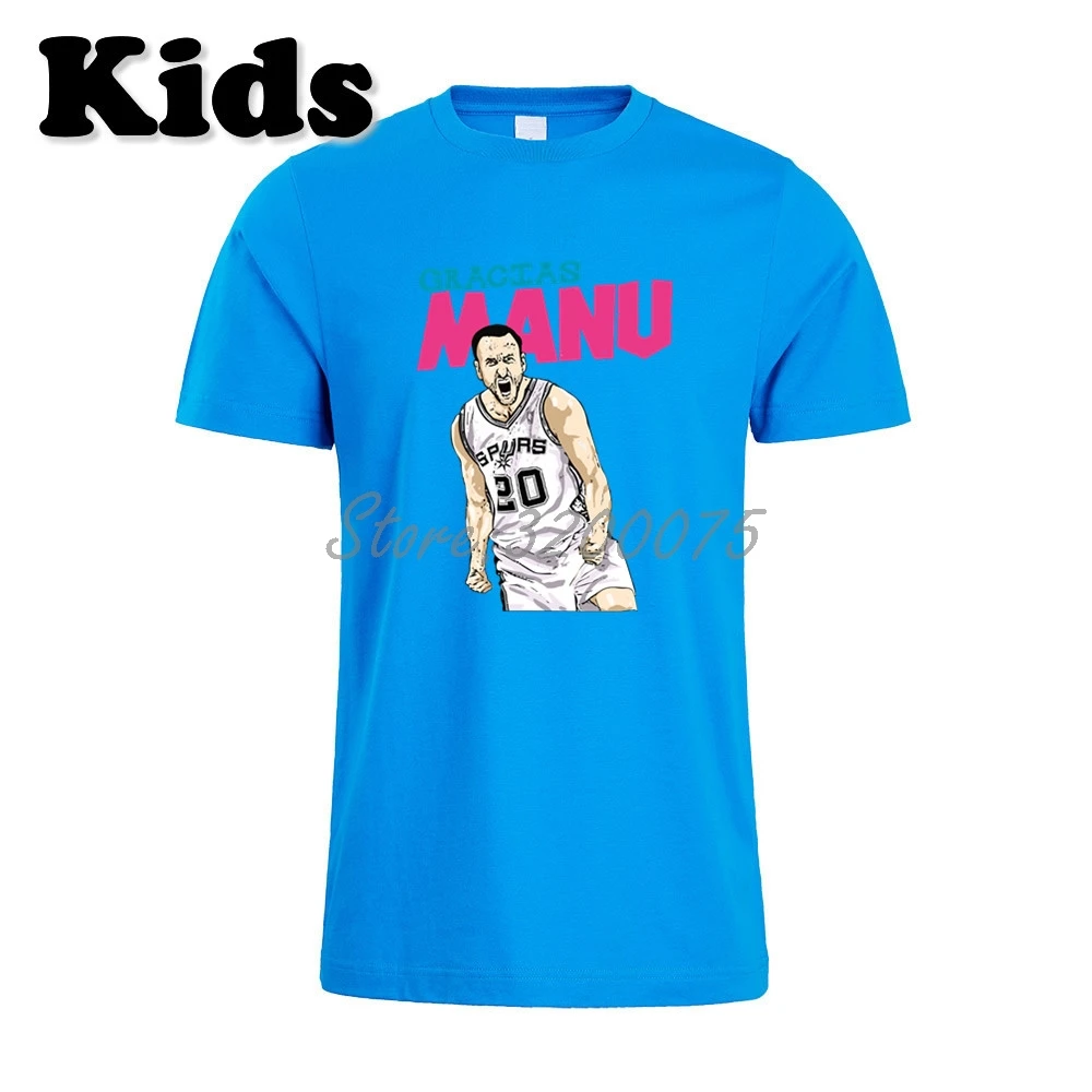 Детская ковбойская футболка Emanuel David Manu Ginobili 20, футболка с надписью «San Antonio Argentina Legend» для мальчиков и девочек, W19040405 - Цвет: 23