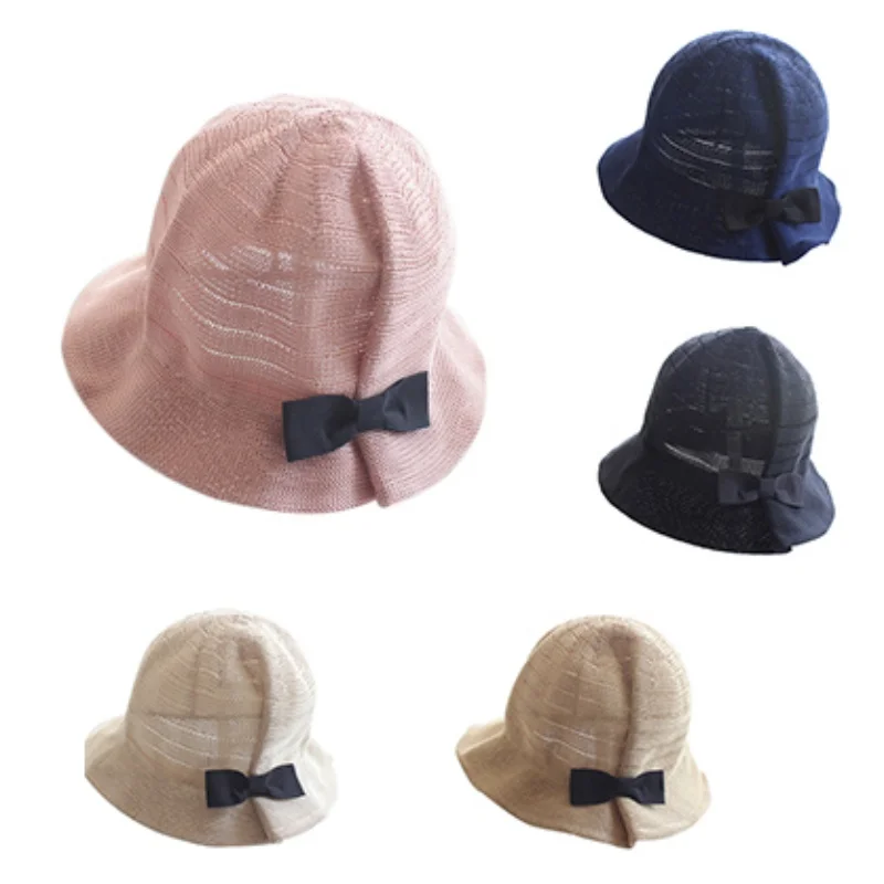 

baby Summer sun Beach Hat Child Flower Butterfly Hat Solid Color Khaki + Rose Straw Hat Baby Nursery Vacation Child