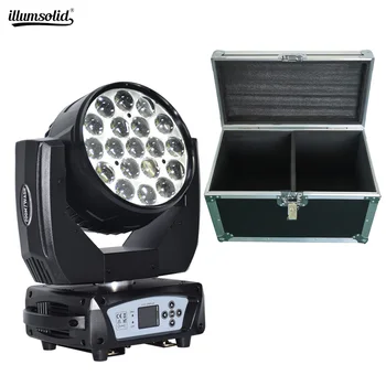 

RGBW 19X15W LED zoom disco Stage moving head light Have flight cases 2in1 for Dj equipment