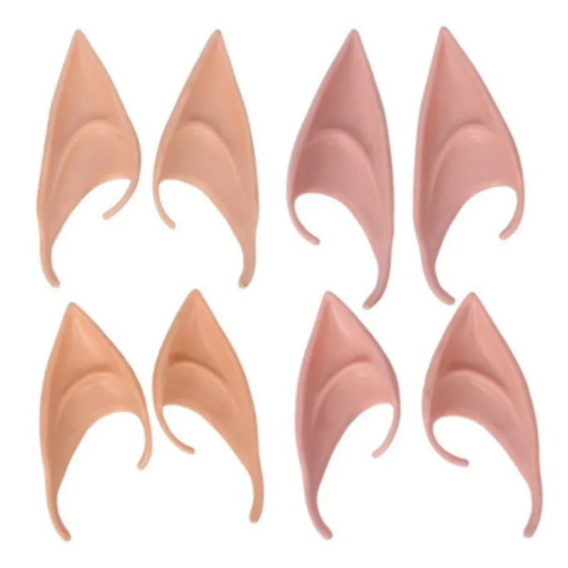 

1 Pair Elf Ears In Party Masks Fairy Cos Mask Cosplay Accessories Latex Soft Prosthetic False Ear Halloween Party Masks