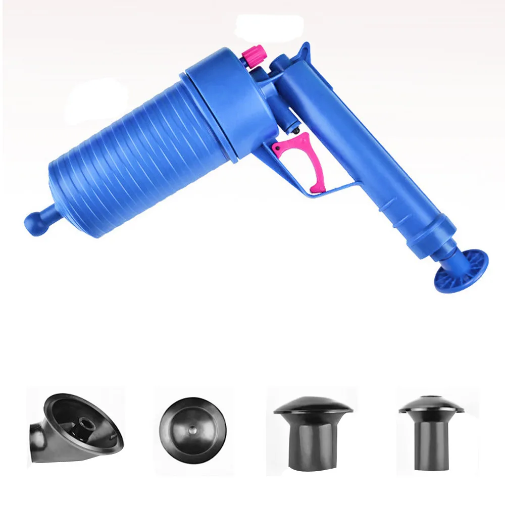 

NEW Pressure Pump Cleaner Unclogs Toilet Hand Powered Plunger Set Bathroom Toilet Suction Cup # 30