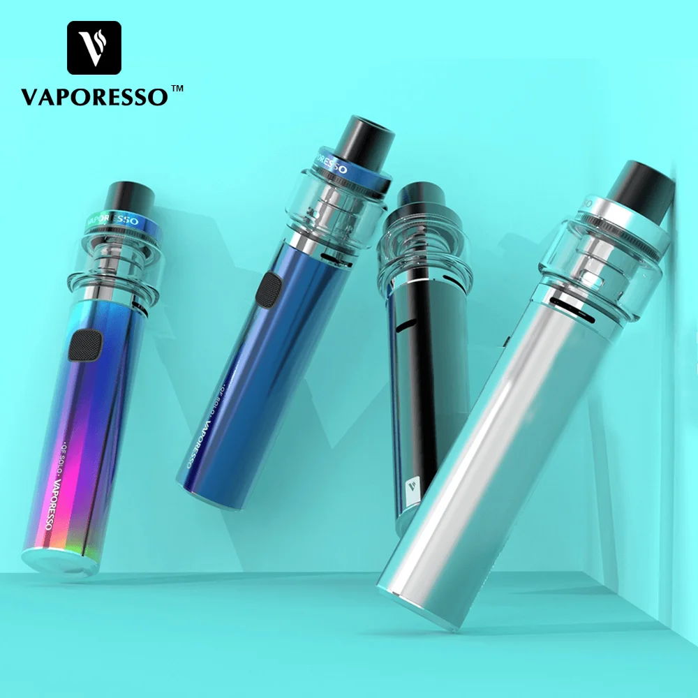 Koop Originele Vaporesso Sky Solo Plus 8ml Starter Kit 3000 mAh Sky Solo vape pen Kit 3.5ml 1400mAh gebruik GT Mesh Coil AIO E sigaret Vape Kit