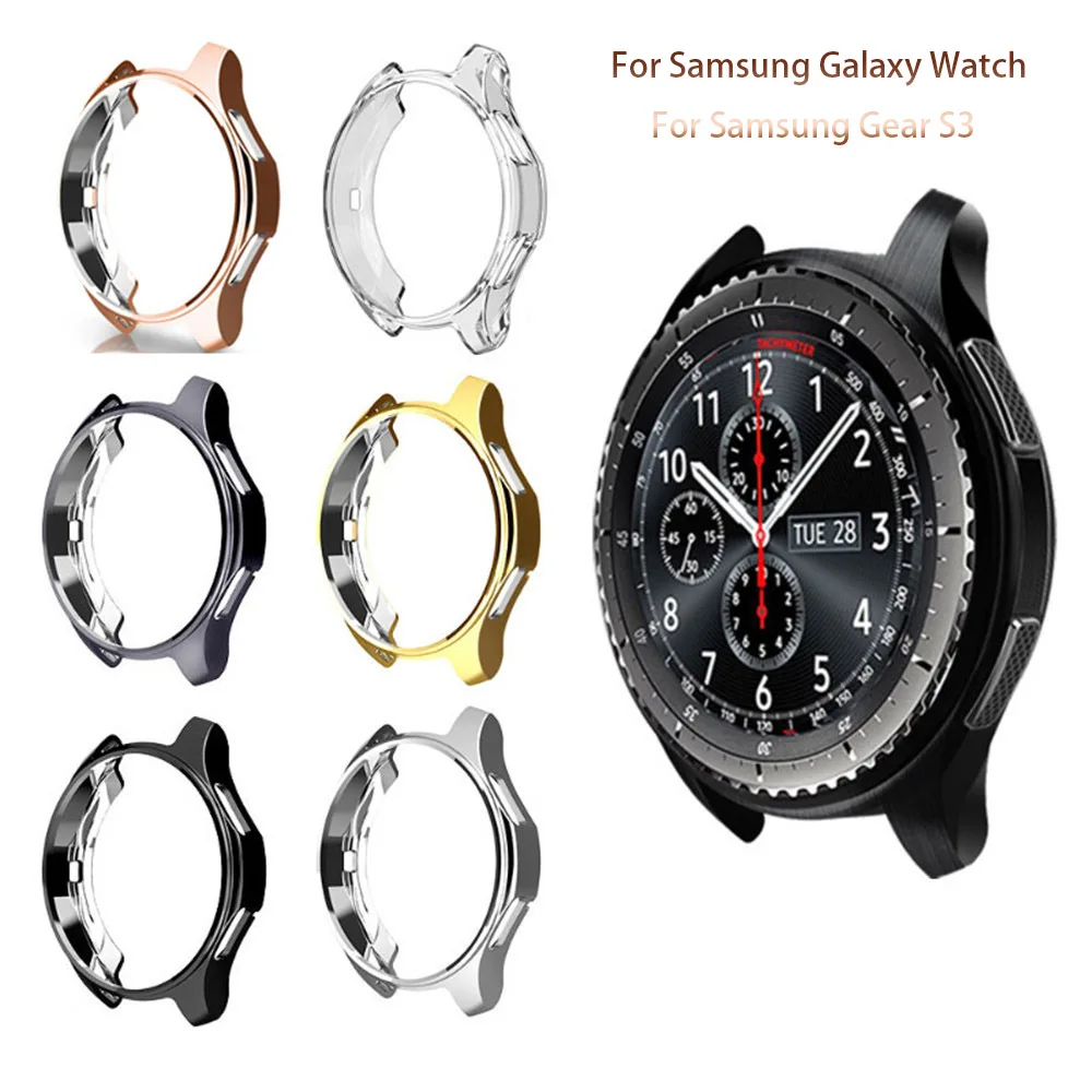 

Watch Protective Shell For Samsung Galaxy Watch 42mm 46mm For Samsung Gear S3 Electroplated TPU Shell Protective Sleeve Cases