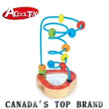 Головоломка Juguetes красочные деревянные игрушечные лошадки обучения проводной лабиринт подсчета вокруг бусины Монтессори Развивающие Игрушки для маленьких д